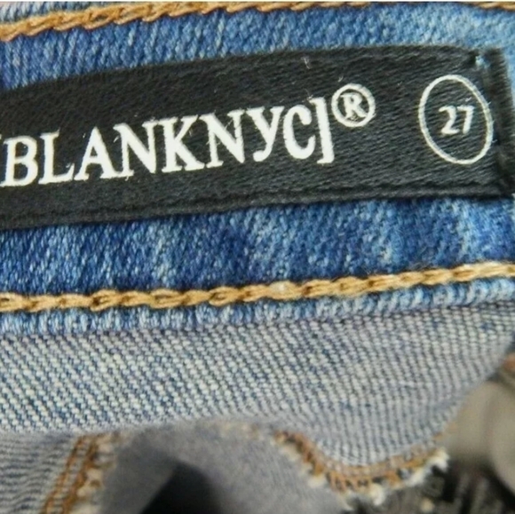 Blank NYC Frayed Hem Mini Jean Skirt - Picture 2 of 3